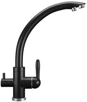 Смеситель для кухни с подключением к фильтру Ulgran ультра-черный U-017-344