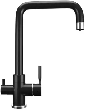 Смеситель для кухни с подключением к фильтру Ulgran ультра-черный U-019-344