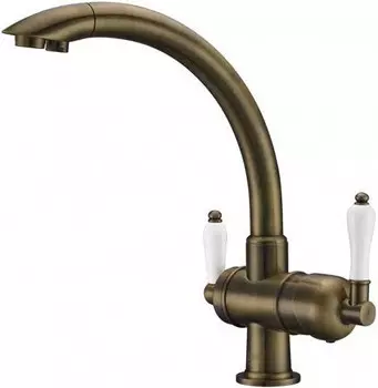 Смеситель для кухни с подключением к фильтру Zorg Sanitary ZR 327 YF ANTIQUE