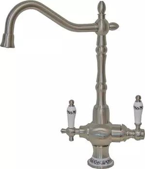 Смеситель для кухни с подключением к фильтру Zorg Sanitary ZR 336 YF-50 NICKEL