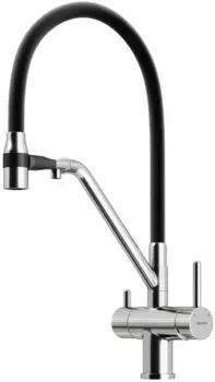 Смеситель для кухни Sancos Dora SC4003BN с подключением к фильтру, гибким изливом, никель