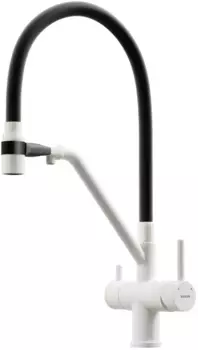 Смеситель для кухни Sancos Dora SC4003GR с подключением к фильтру, гибким изливом, белый гранит