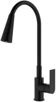 Смеситель для кухни Splenka S05.43.06 с гибким изливом, черный матовый