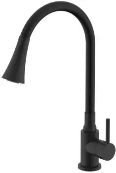 Смеситель для кухни Splenka S201.4306.06 с гибким изливом, черный матовый
