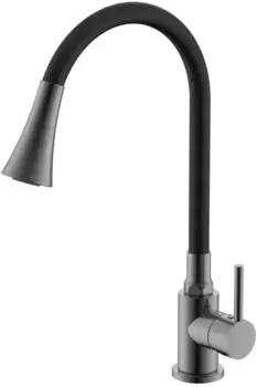 Смеситель для кухни Splenka S201.4306.09 с гибким изливом, графит матовый
