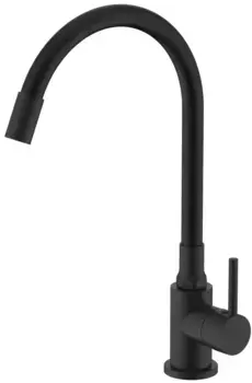 Смеситель для кухни Splenka S201.4406.06 с гибким изливом, черный матовый