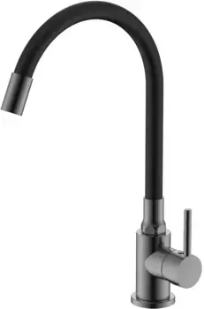 Смеситель для кухни Splenka S201.4406.09 с гибким изливом, графит матовый