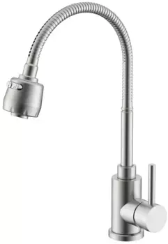 Смеситель для кухни Splenka S201.47.05 с гибким изливом, сатин