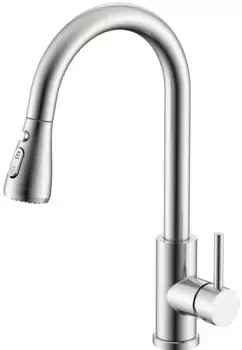 Смеситель для кухни Splenka S203.49.05 с выдвижным изливом, сатин