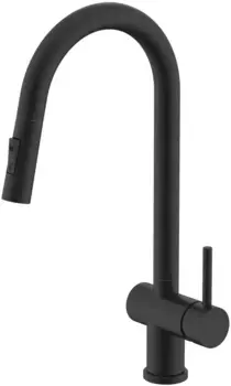 Смеситель для кухни Splenka S204.49.06 с выдвижным изливом, черный матовый