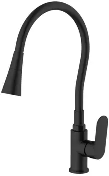 Смеситель для кухни Splenka S41.43.06 с гибким изливом, черный матовый