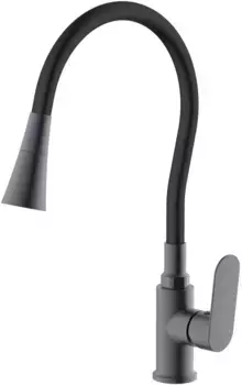 Смеситель для кухни Splenka S41.43.09 с гибким изливом, графит матовый