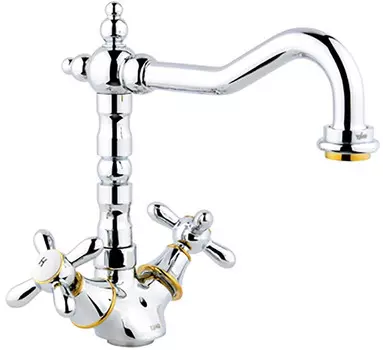 Смеситель для кухни Timo Ritz 0143FK chrome-gold