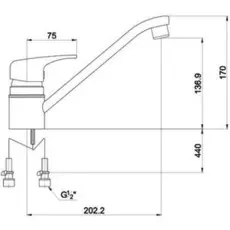 Смеситель для кухни Timo Standard 1930F chrome