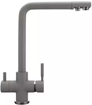 Смеситель для кухни Ulgran UQ-016-09 с подключением к фильтру, мокрый асфальт