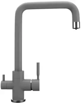 Смеситель для кухни Ulgran UQ-019-09 с подключением к фильтру, мокрый асфальт
