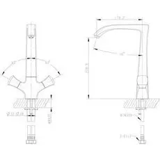 Смеситель для кухонной мойки Bravat Whirlpool F778112C