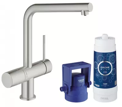 Смеситель для мойки с функцией очистки водопроводной воды Grohe Blue Minta Pure 31345DC2