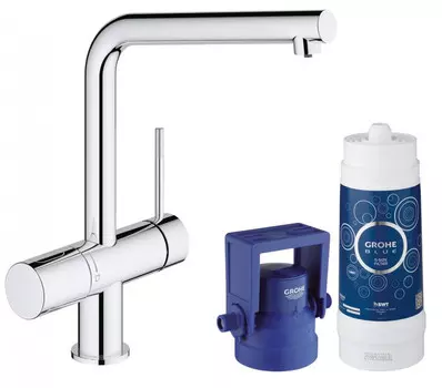 Смеситель для мойки с функцией очистки водопроводной воды Grohe Blue Minta Pure 31345002