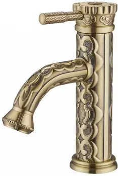 Смеситель для раковины без донного клапана Zorg Antic A 115U-BR