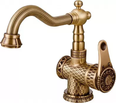 Смеситель для раковины без донного клапана Zorg Antic A 413U-BR