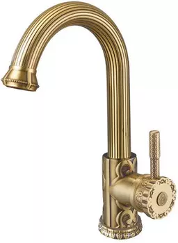 Смеситель для раковины без донного клапана Zorg Antic A 113U-BR