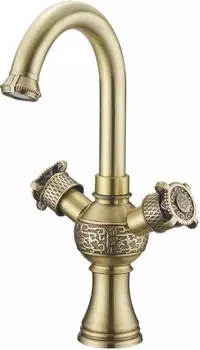 Смеситель для раковины без донного клапана Zorg Antic A 2007U-BR