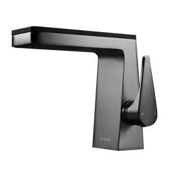 Смеситель для раковины Black & White 7330U оружейная сталь матовый