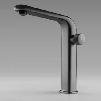 Смеситель для раковины Black & White 7640GM CoolStart, оружейная сталь матовый