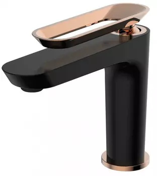Смеситель для раковины черный/розовое золото Bien Hermes BL11009403