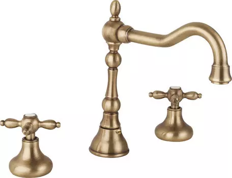 Смеситель для раковины на три отверстия бронза Cezares Atlantis-Nostalgia ATLANTIS-NOSTALGIA-BLS2-A-02