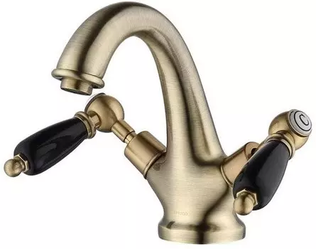 Смеситель для раковины с донным клапаном Caprigo Adria Classic Black Edition 03B-520-vot