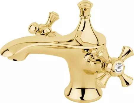 Смеситель для раковины с донным клапаном Caprigo Monarch 41-020-oro