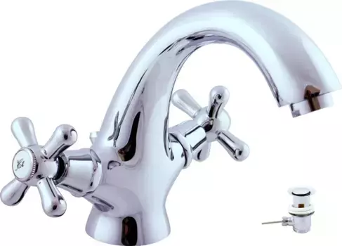 Смеситель для раковины с донным клапаном Rav Slezak Morava Retro MK129.5