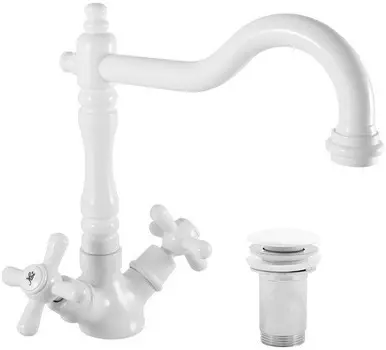 Смеситель для раковины с донным клапаном Rav Slezak Morava Retro MK121.5/8B