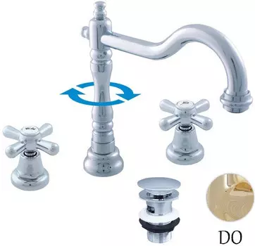 Смеситель для раковины с донным клапаном Rav Slezak Morava Retro MK132.5Z