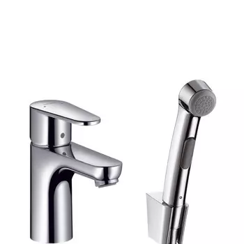 Смеситель для раковины с гигиеническим душем без донного клапана Hansgrohe Talis E2 31165000