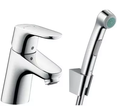 Смеситель для раковины с гигиеническим душем, без донного клапана Hansgrohe Focus E2 31926000