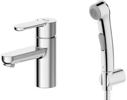 Смеситель для раковины с гигиеническим душем Bravat Stream F13783C-3