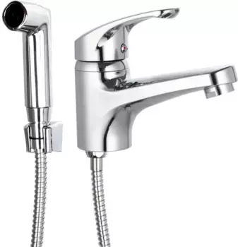 Смеситель для раковины с гигиеническим душем OneLife P01-022cr