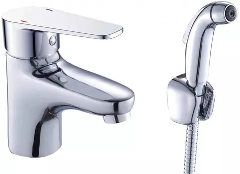 Смеситель для раковины с гигиеническим душем Orange Flipo M23-022cr