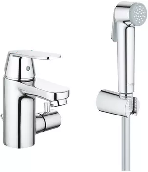 Смеситель для раковины с гигиеническим душем с цепочкой Grohe Eurosmart Cosmopolitan 23950000