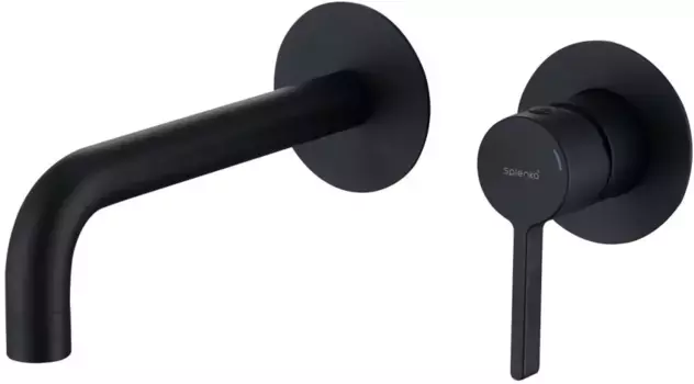 Смеситель для раковины Splenka S221.11.05 встраиваемый, черный матовый