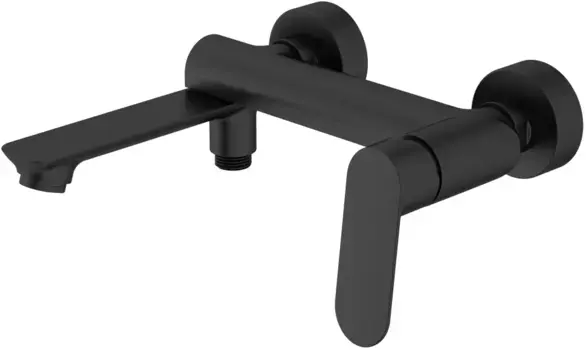 Смеситель для раковины Splenka S41.30.06 с душевым гарнитуром, черный матовый