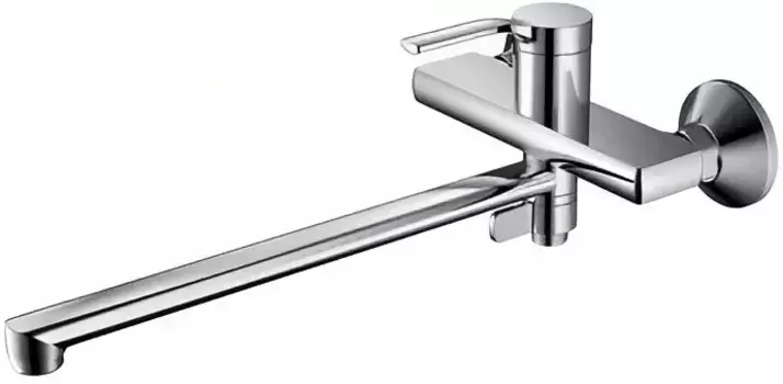 Смеситель для ванны Belz B22612 универсальный, с душевым гарнитуром, хром