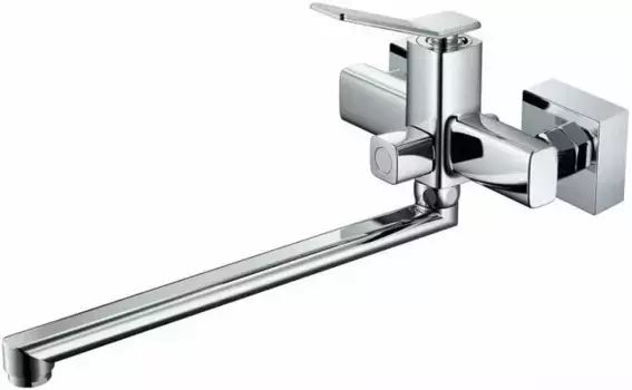 Смеситель для ванны Belz B22618 универсальный, с душевым гарнитуром, хром