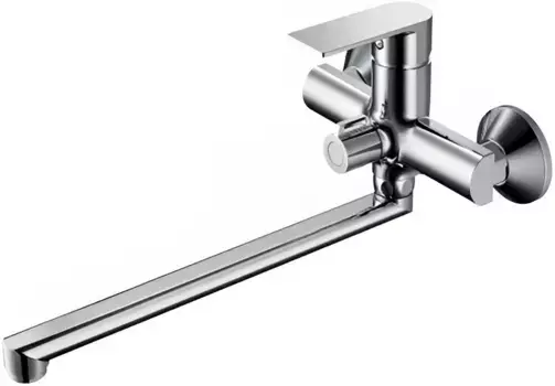 Смеситель для ванны Belz B22678 универсальный, с душевым гарнитуром, хром