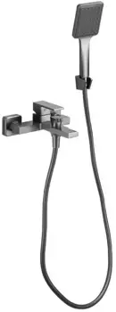Смеситель для ванны Belz B60613-3 с душевым гарнитуром, вороненая сталь