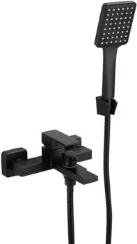 Смеситель для ванны Belz B60613-7 с душевым гарнитуром, черный матовый