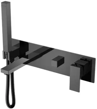 Смеситель для ванны Boheme Qubic 474-2-SGM